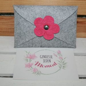 Geschenkkuvert Filz Blume  