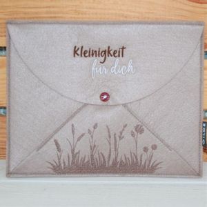 Geschenkkuvert Filztasche Wildblume