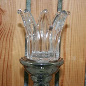 Teelicht Aufsatzglas Krone
