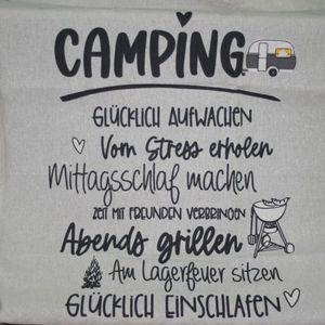 Geschirrtuch Camper "Glücklich aufwachen"