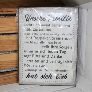 Schild Familienregeln