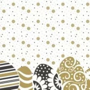Cocktailservietten "Eier gold/schwarz" 
